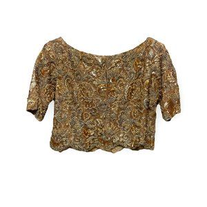 Gold Beaded Blouse